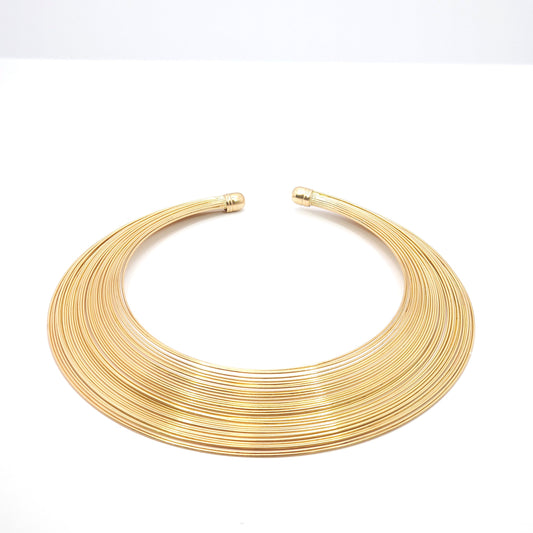 Nyara Brass Choker & Cuff Set