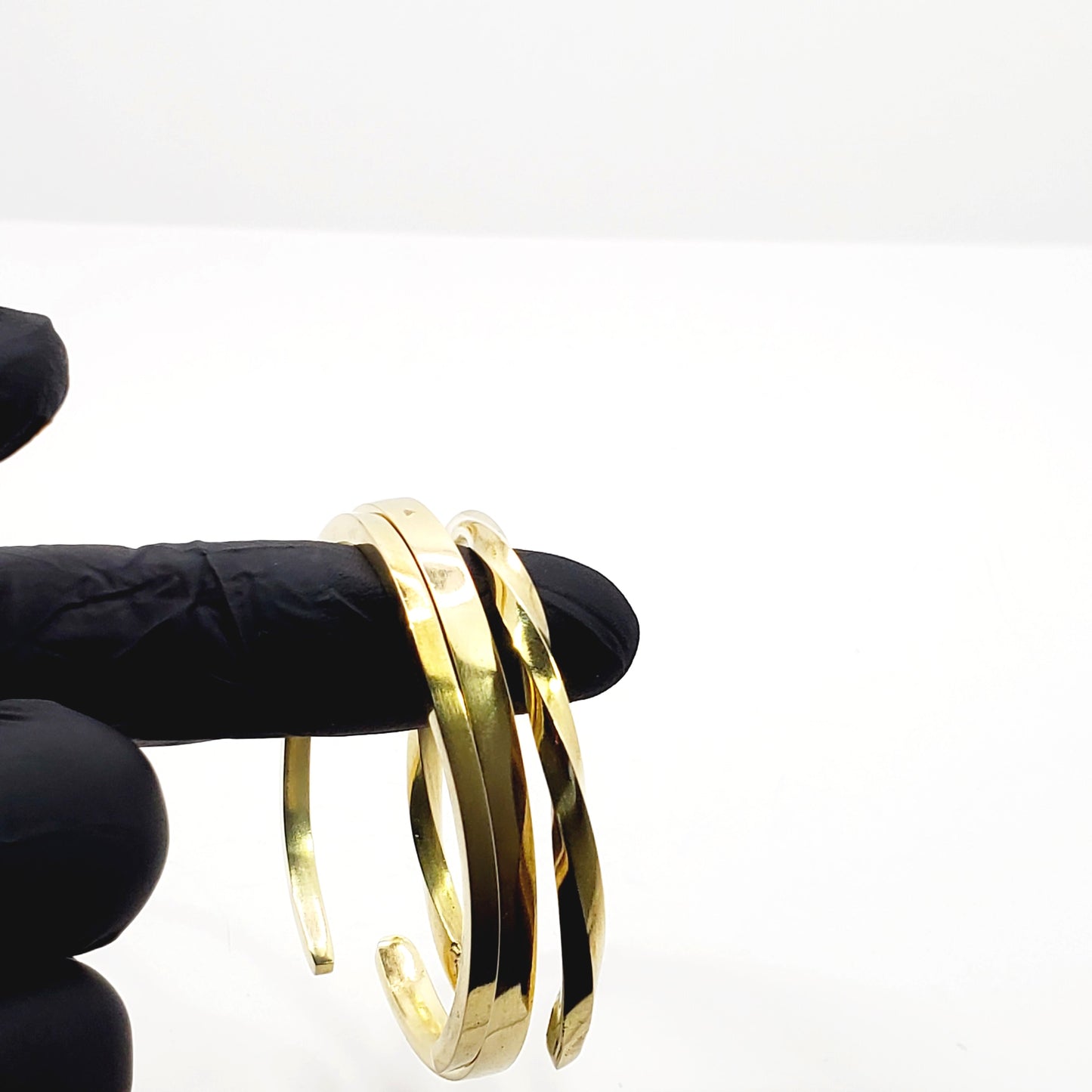 Tatu Brass Bracelet Cuff Set