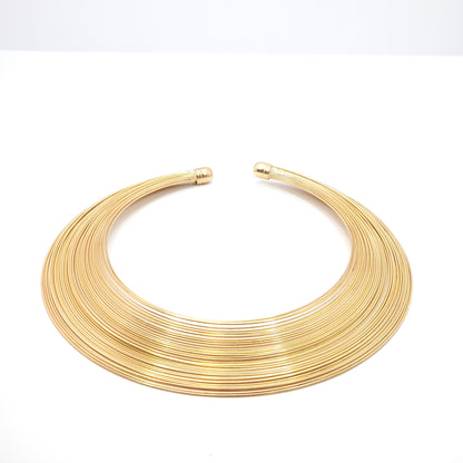 Nyara Brass Choker & Cuff Set