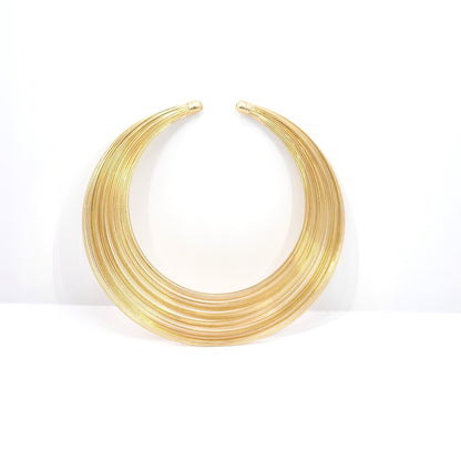 Nyara Brass Choker & Cuff Set
