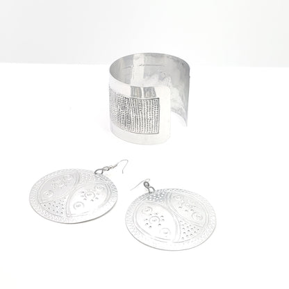 Zubaida Aluminium Cuff & Earring Set