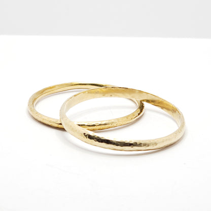 Kito Hammered Brass Bangles (Set of Two) | VANAFRIQ