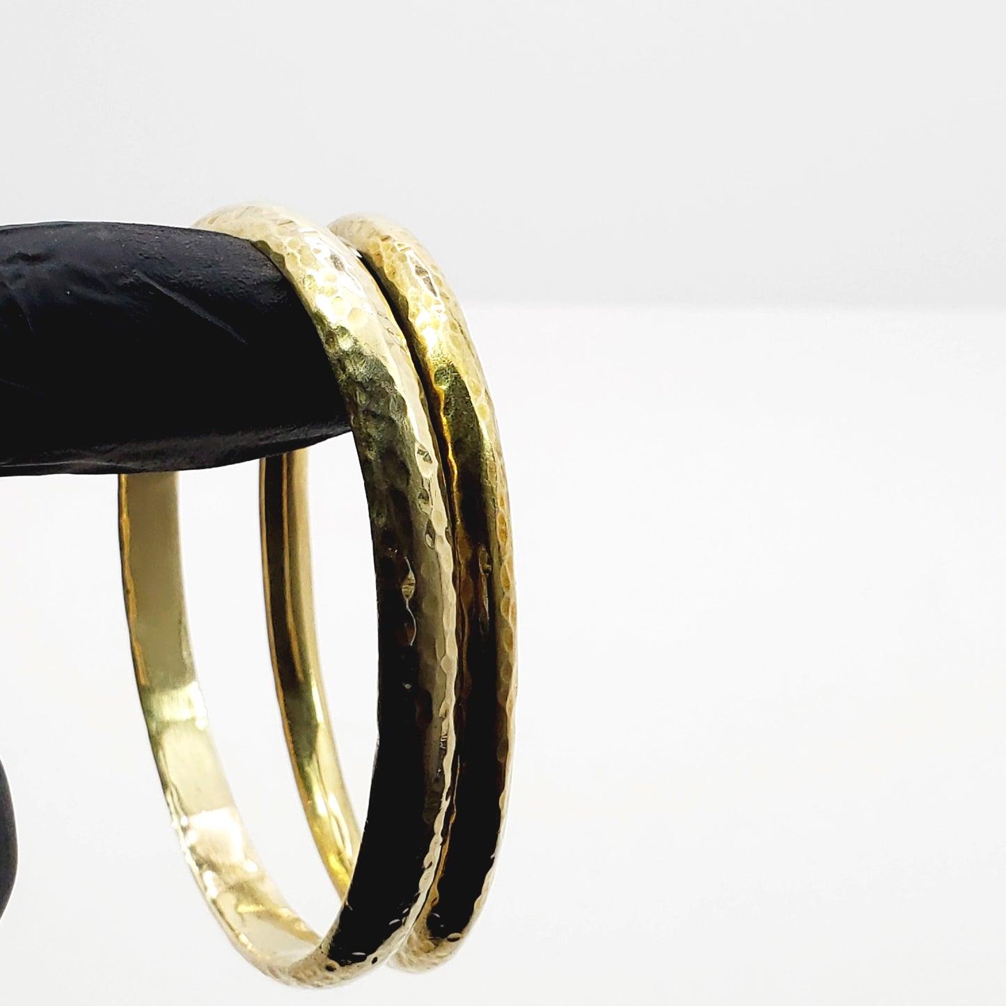 Kito Hammered Brass Bangles (Set of Two) | VANAFRIQ