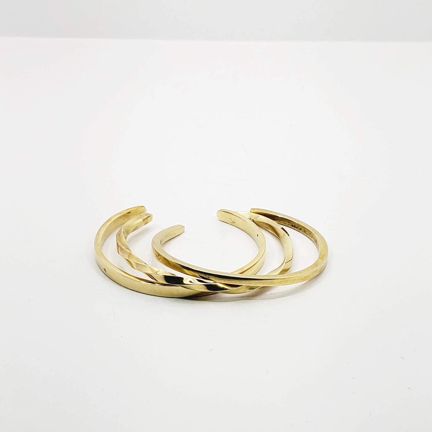 Tatu Brass Bracelet Cuff Set