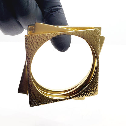 Mraba Brass Cuff Set