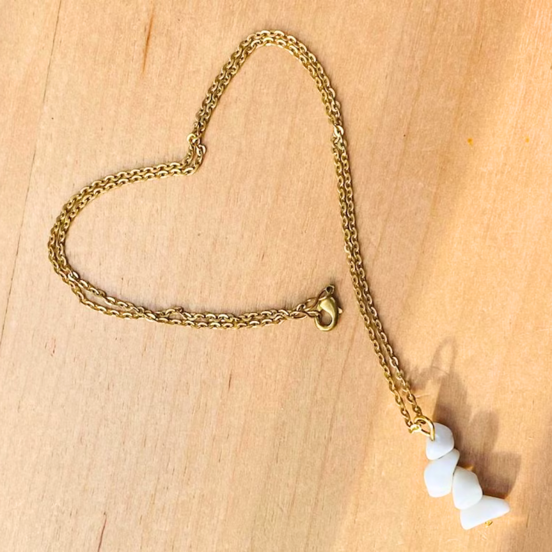 Raw Moonstone Pendant Necklace