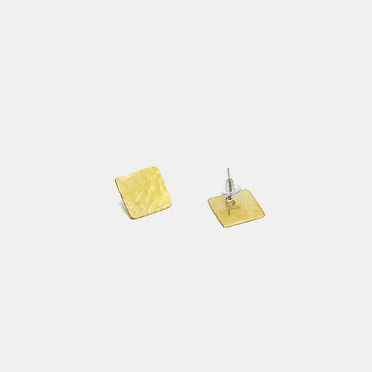Minimalist Brass Square Stud Earrings Set | VANAFRIQ