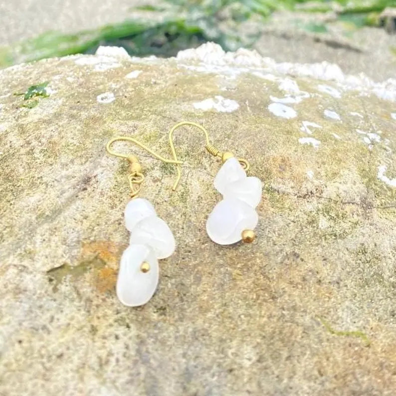 Amethyst Moonstone Crystal Earring and Bracelet Set