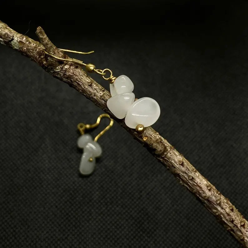 Amethyst Moonstone Crystal Earring and Bracelet Set